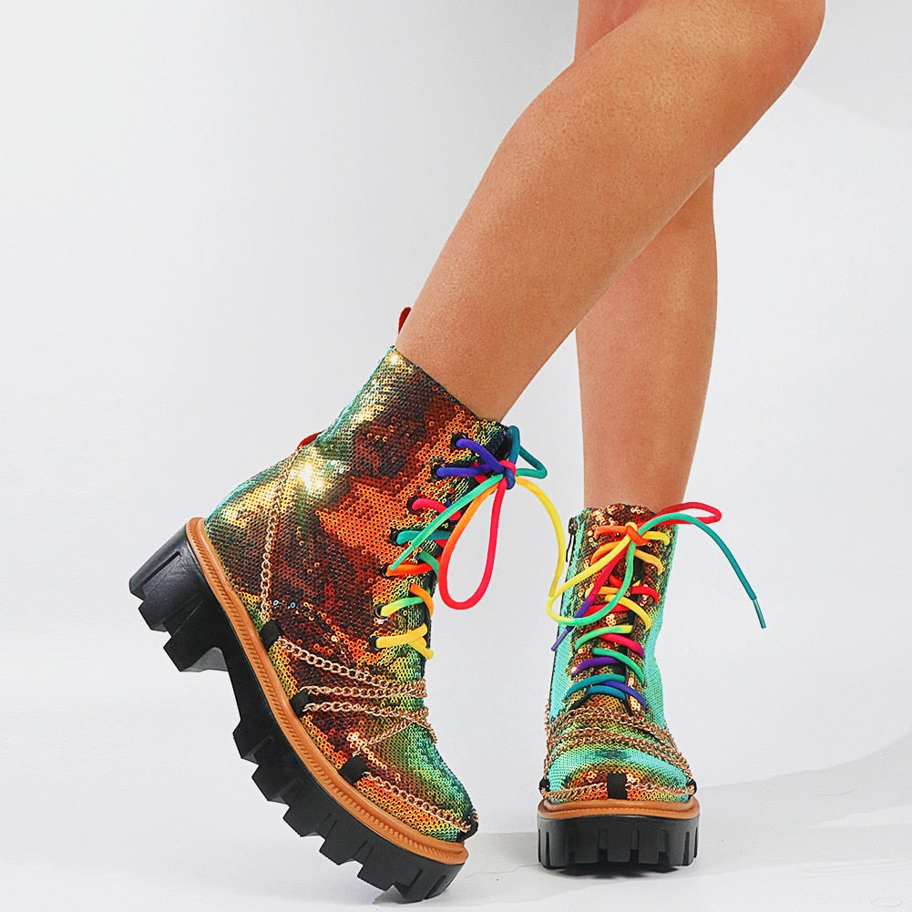 DEICE Dazzling Chunky Boots